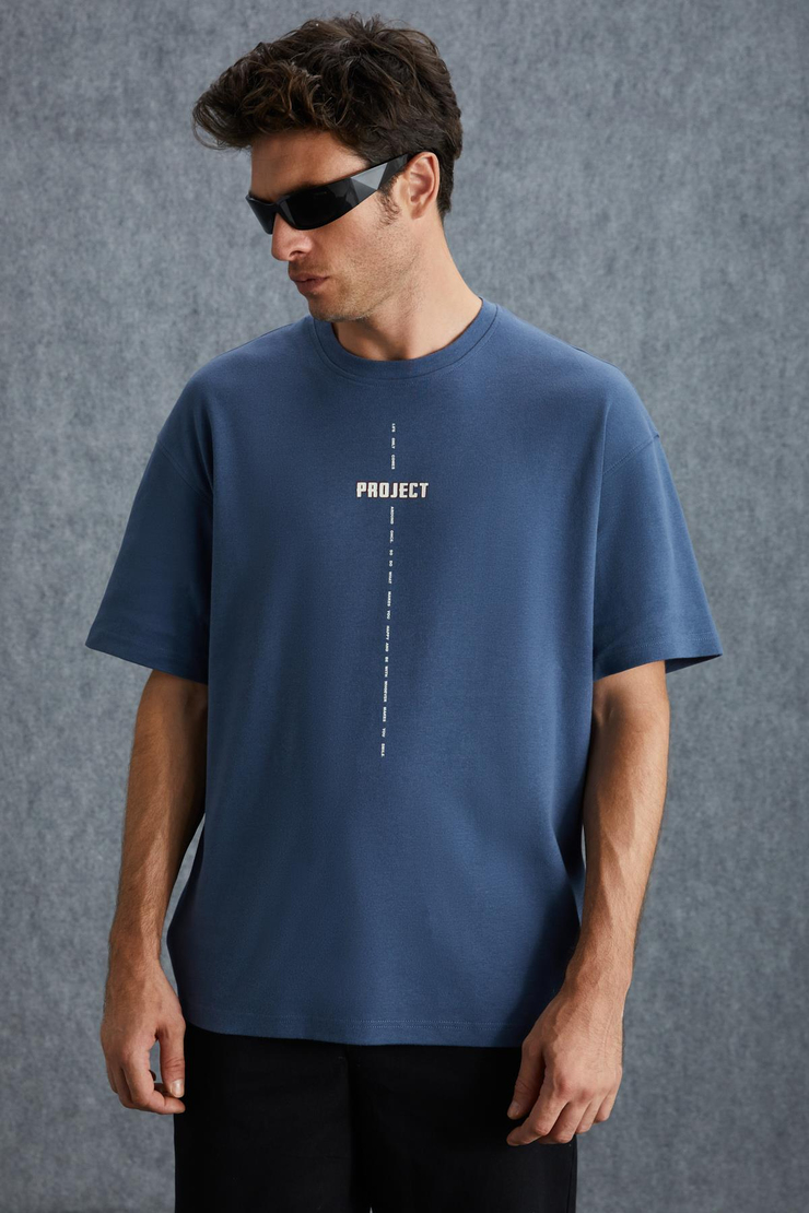 PROJECT  Oversize İndigo  T-Shirt