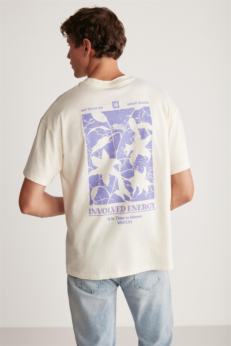 QUINCY Örme Regular Vanilya Tekli T-Shirt