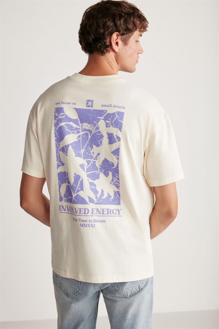 QUINCY Örme Regular Vanilya Tekli T-Shirt