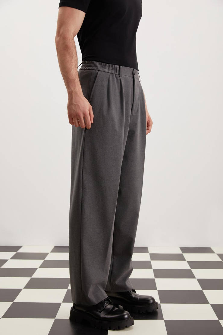 RAINER Wide Leg Oversize Antrasit  Pantolon