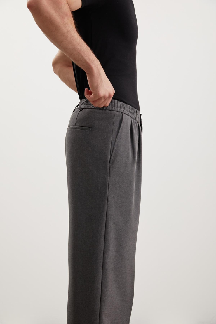 RAINER Wide Leg Oversize Antrasit  Pantolon