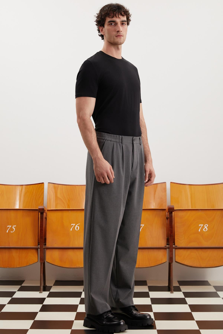 RAINER Wide Leg Oversize Antrasit  Pantolon