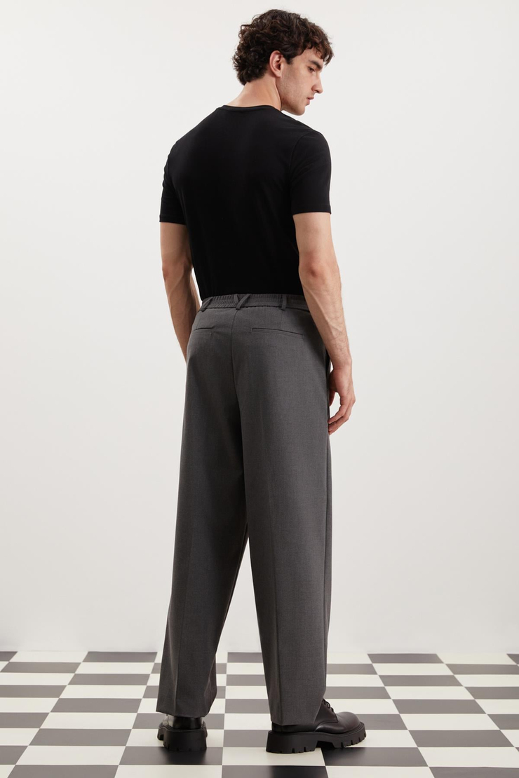 RAINER Wide Leg Oversize Antrasit  Pantolon