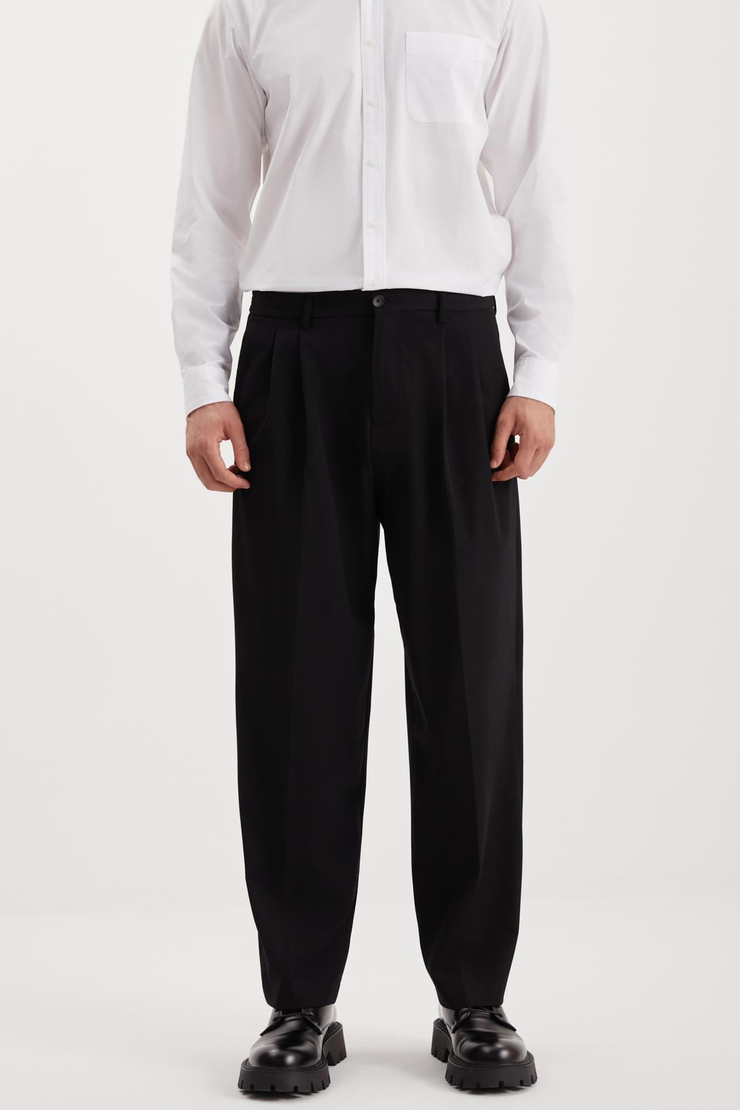 RAINER Wide Leg Oversize Siyah  Pantolon