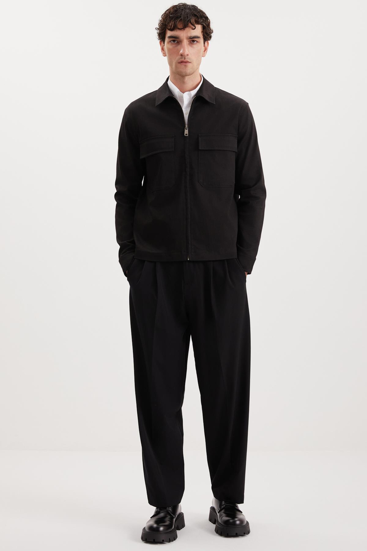 RAINER Wide Leg Oversize Siyah  Pantolon