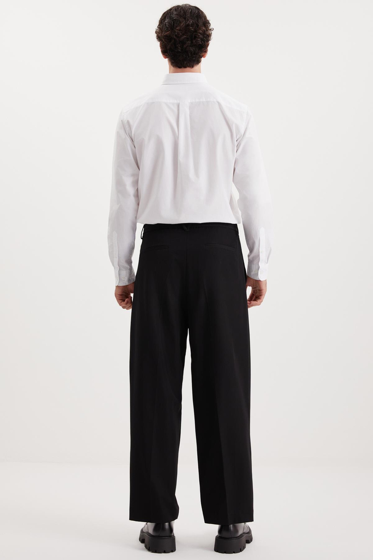 RAINER Wide Leg Oversize Siyah  Pantolon
