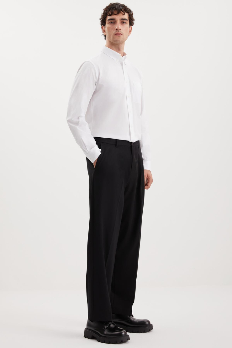 RAINER Wide Leg Oversize Siyah  Pantolon