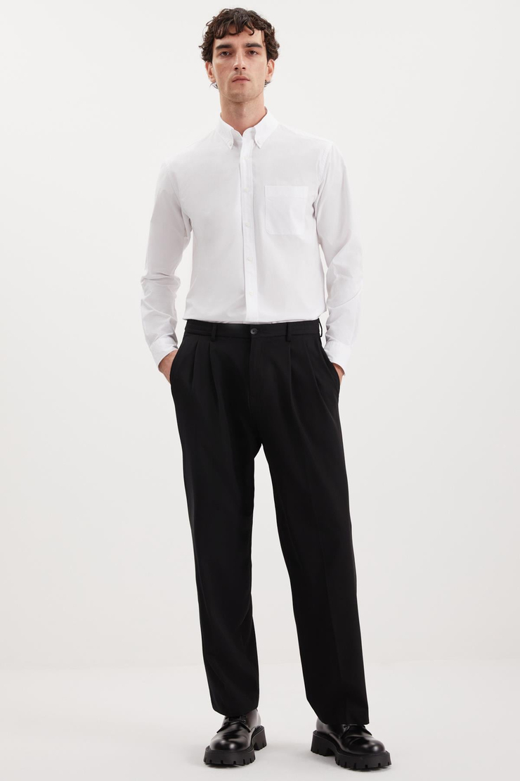 RAINER Wide Leg Oversize Siyah  Pantolon