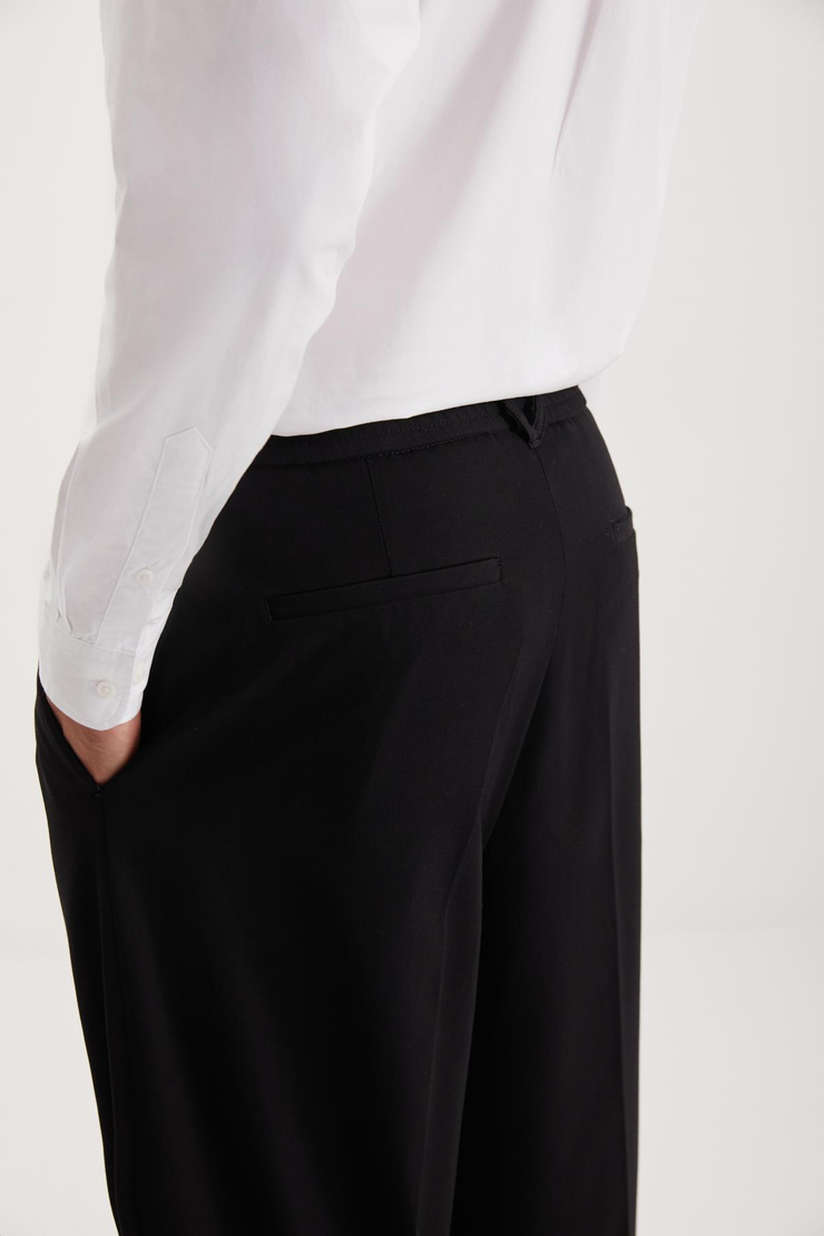 RAINER Wide Leg Oversize Siyah  Pantolon