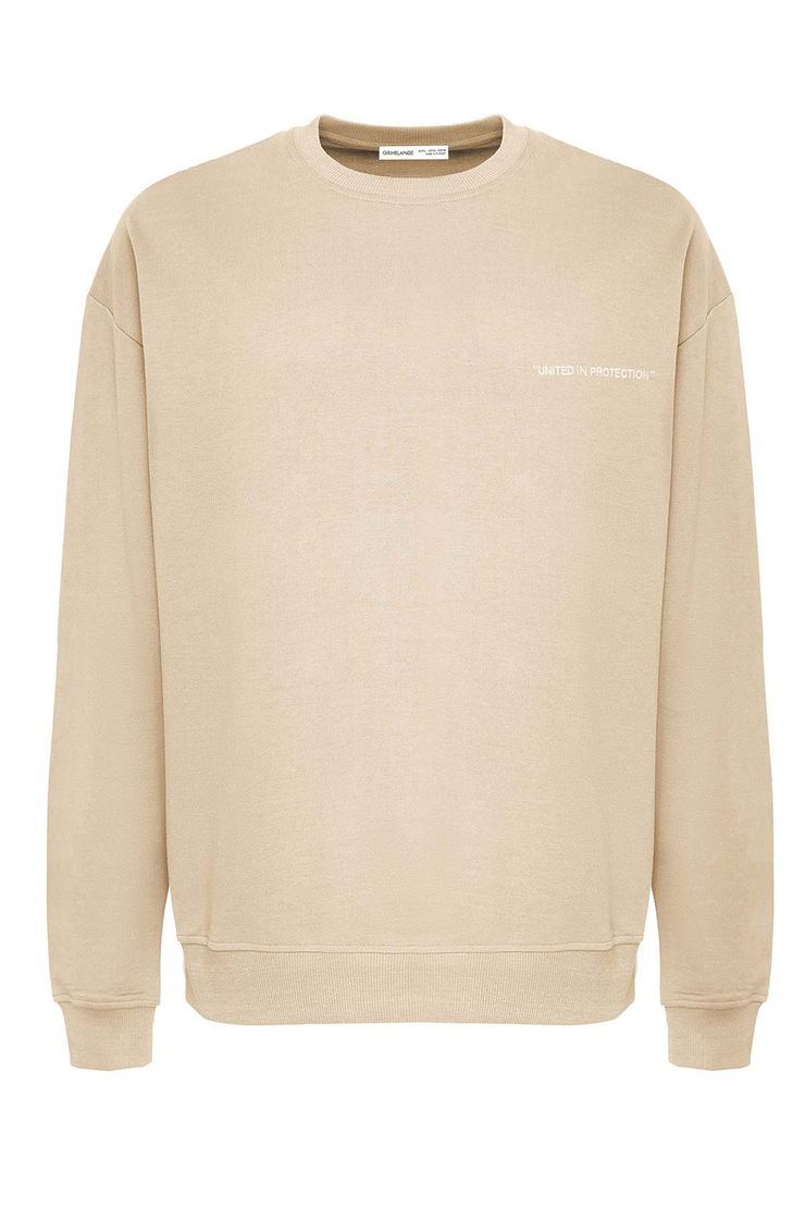 RAIROK Örme Comfort Fit Bej  Sweatshirt