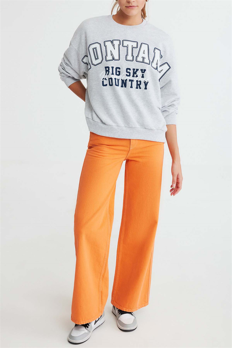 RAMONA Örme Oversize Grimelanj  Sweatshirt