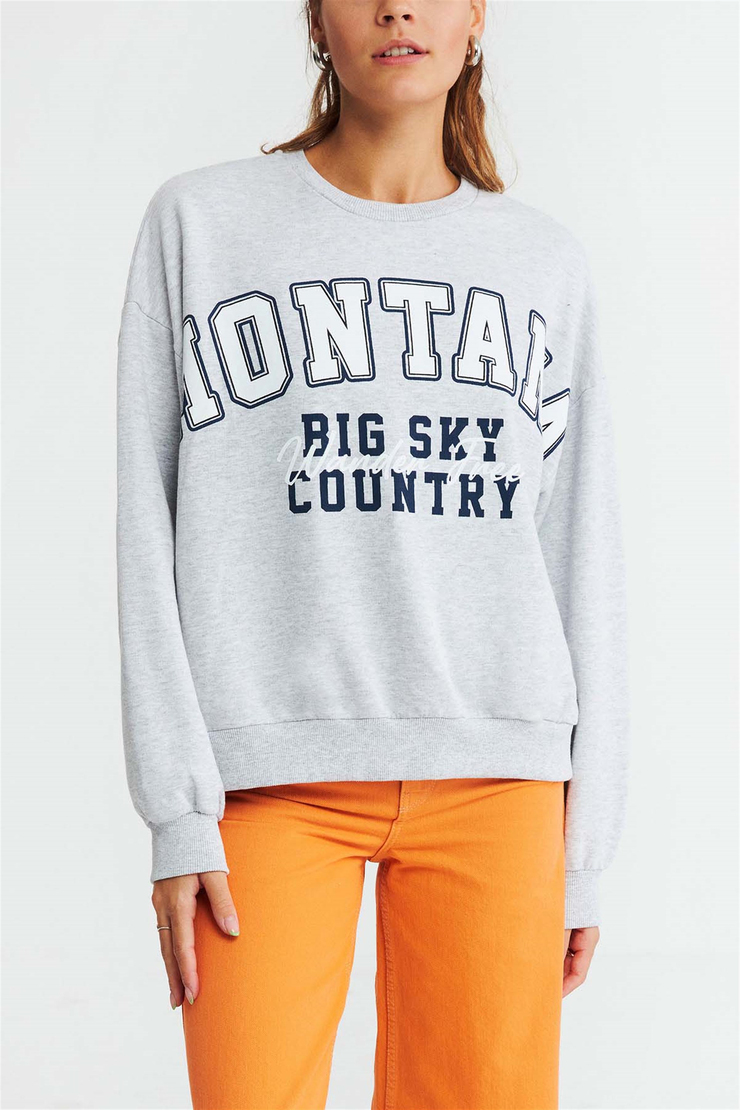 RAMONA Örme Oversize Grimelanj  Sweatshirt