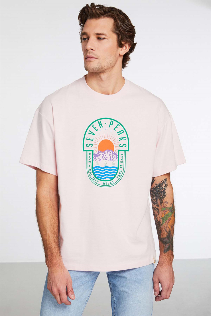 RECOGNITION Örme Regular Fit Pembe  T-Shirt