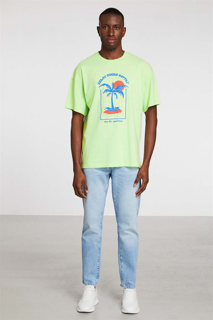 RECOGNITION Örme Regular Fit Yeşil  T-Shirt