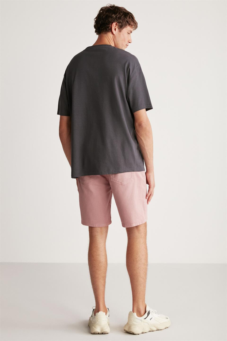 REX Örme Oversize Antrasit Tekli T-Shirt