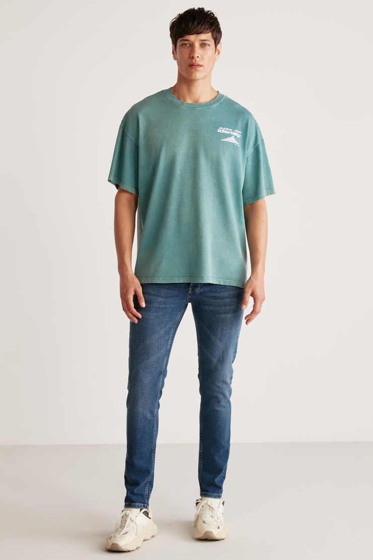 REZNOV  Oversize Yeşil  T-Shirt