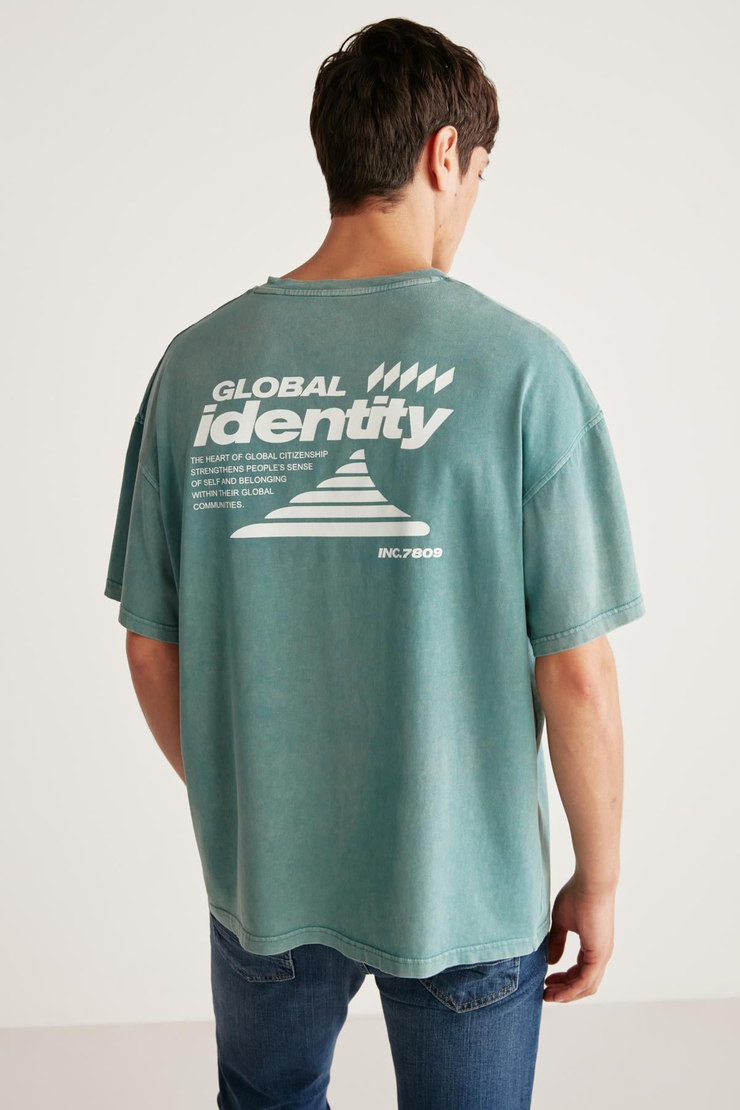 REZNOV  Oversize Yeşil  T-Shirt