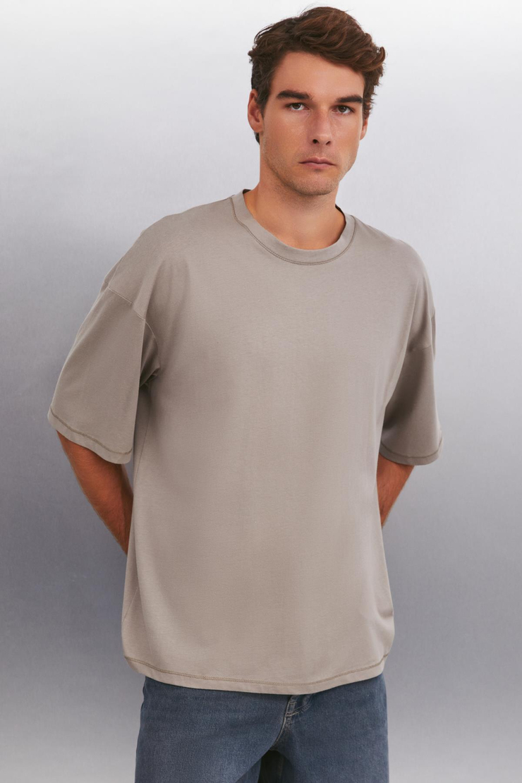 RHETT  Oversize Vizon Tekli T-Shirt