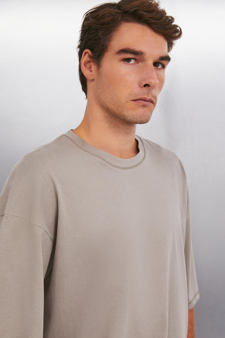 RHETT  Oversize Vizon Tekli T-Shirt