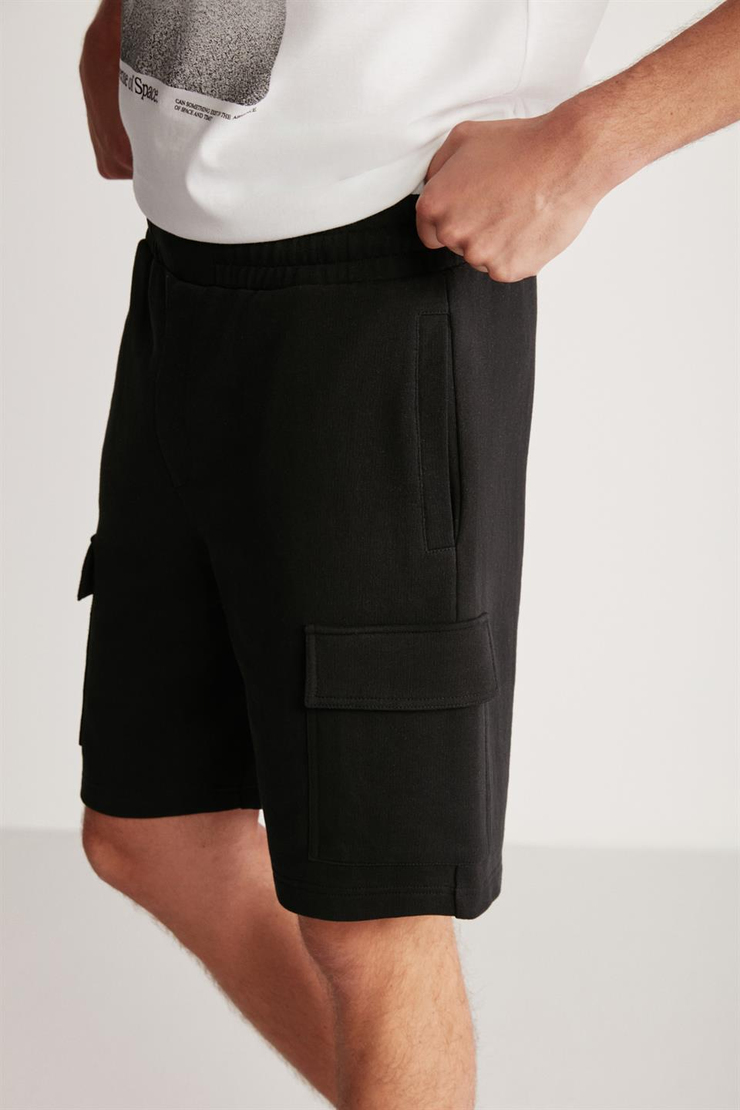 ROBB Örme  Siyah Tekli Şort