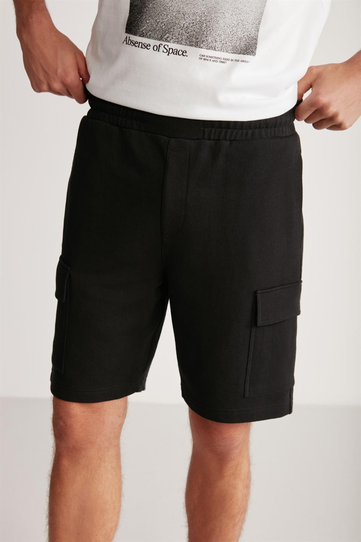 ROBB Örme  Siyah Tekli Şort