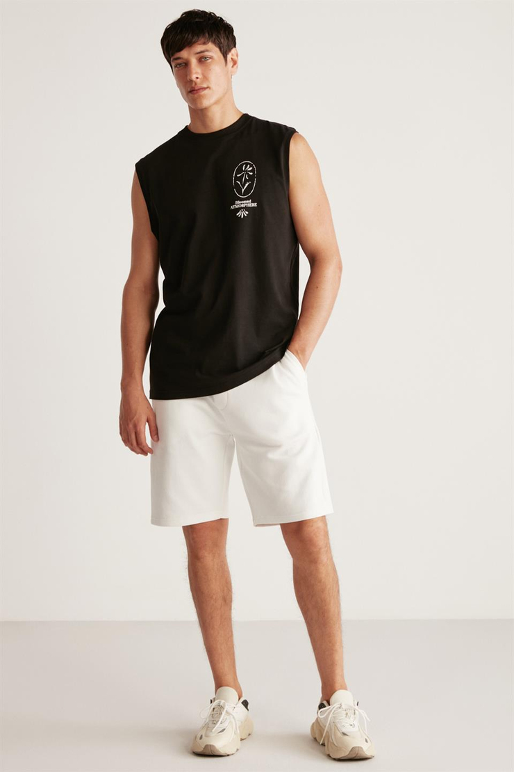 RUSSEL Örme Regular Siyah  Atlet