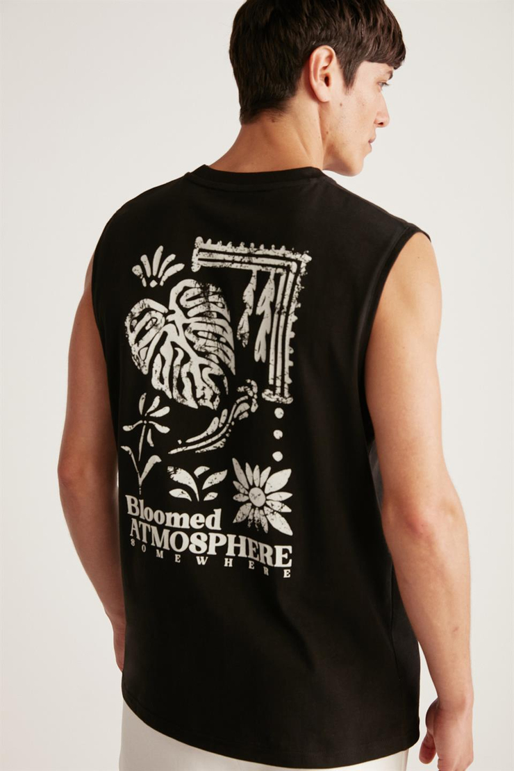 RUSSEL Örme Regular Siyah  Atlet