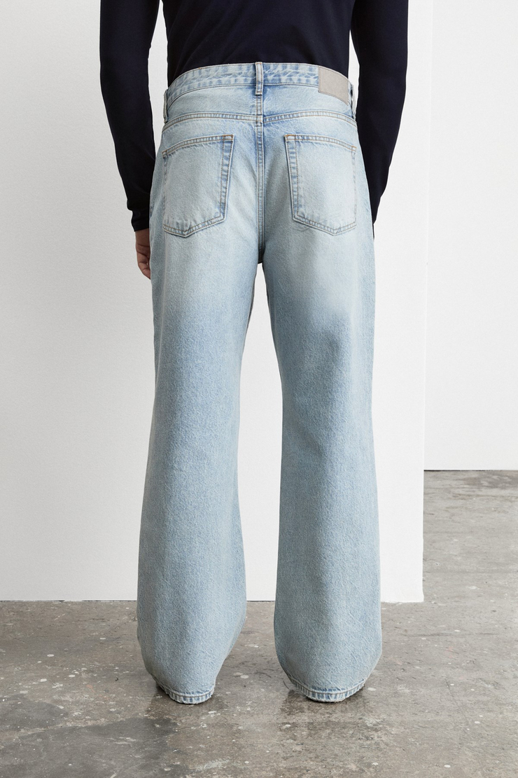 RYDER Erkek Loose Fit Buz Mavi Jeans