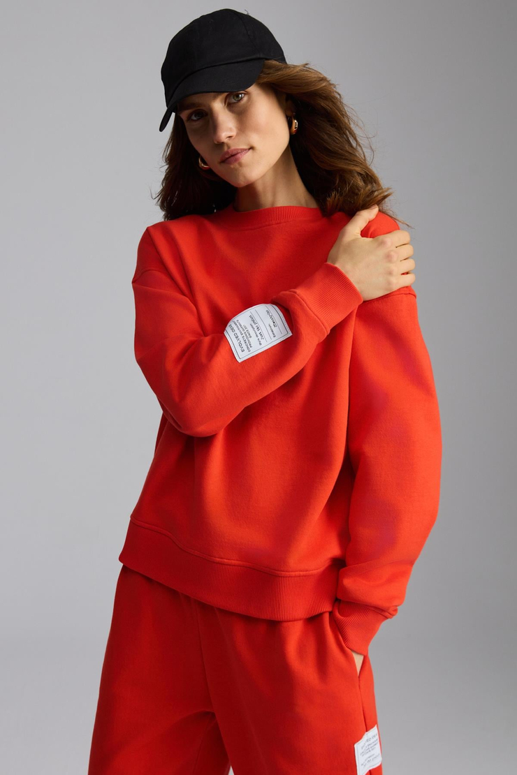 SAHIAN Basic Regular Kırmızı Tekli Sweatshirt