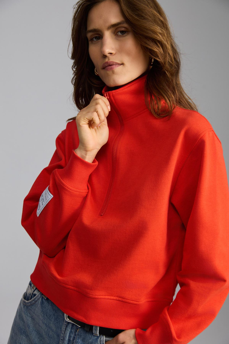 SAILENIS Basic Regular Kırmızı Tekli Sweatshirt