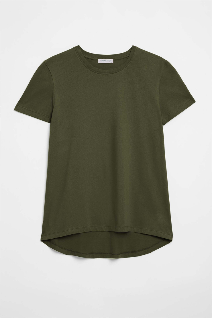 SAMANTHA Basic Comfort Haki  T-Shirt