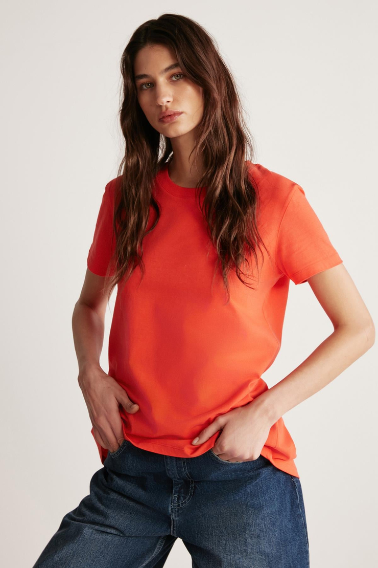 SAMANTHA Basic Comfort Nar Çiçeği  T-Shirt