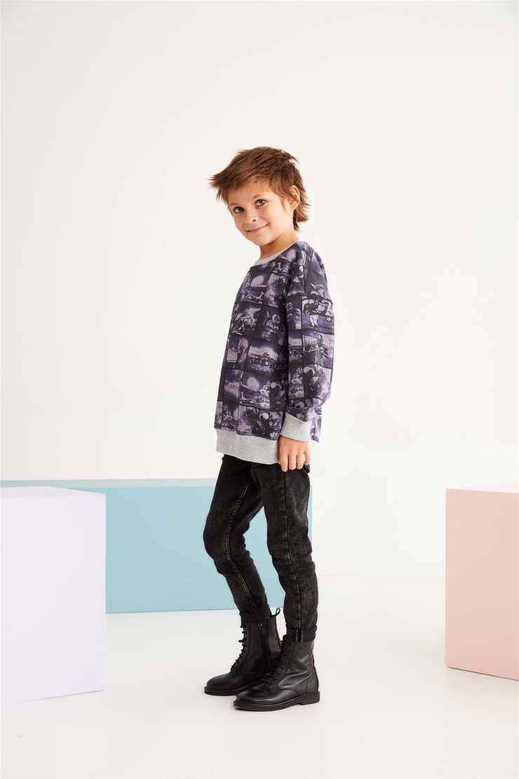 SAMIR Örme Comfort Fit Mor  Sweatshirt