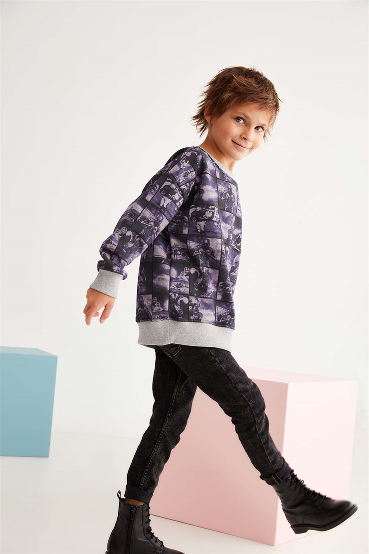 SAMIR Örme Comfort Fit Mor  Sweatshirt