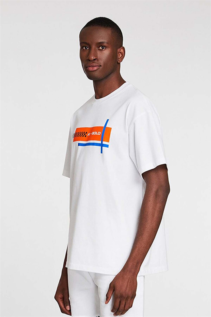SANDRO Örme Oversize Beyaz  T-Shirt
