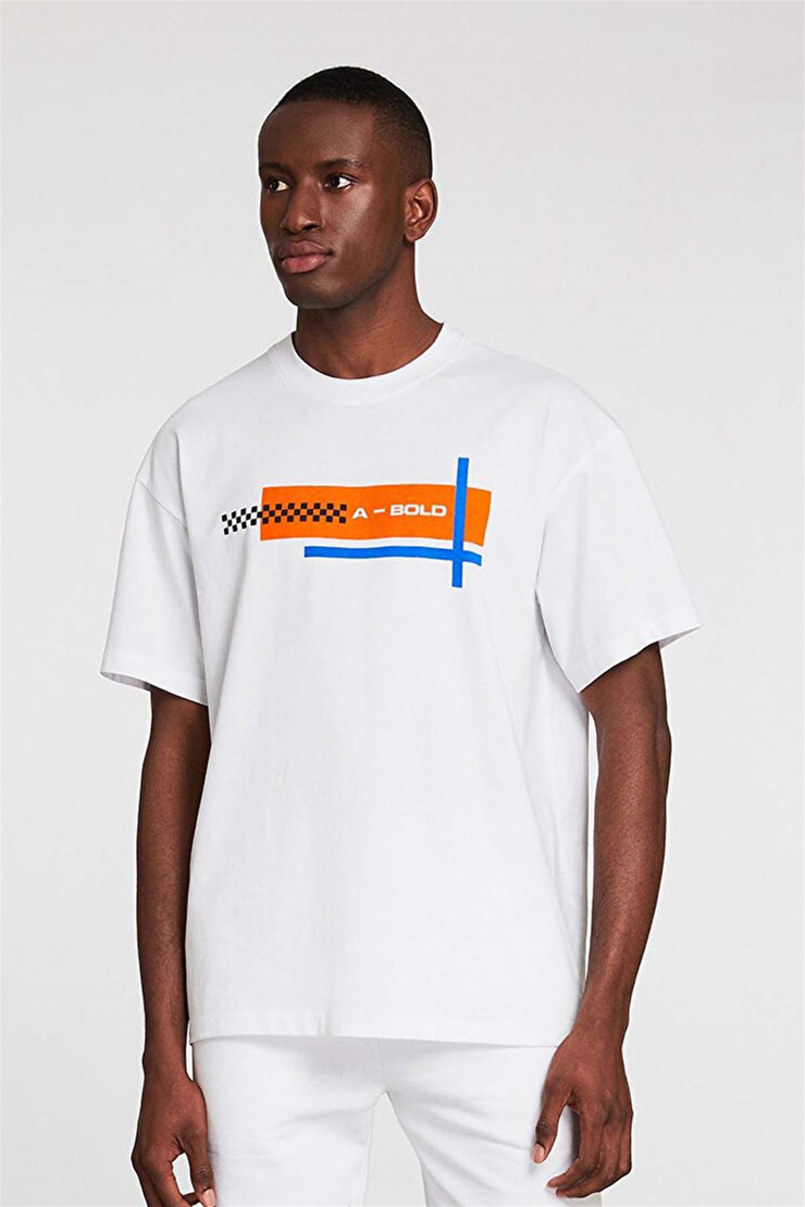 SANDRO Örme Oversize Beyaz  T-Shirt