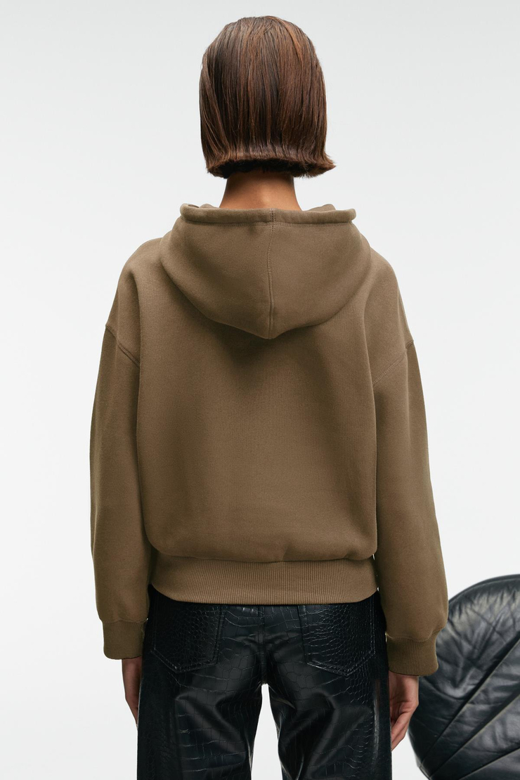 SELENE Kadın Kapüşonlu Kangru Cepli Regular Fit Vizon Sweatshirt