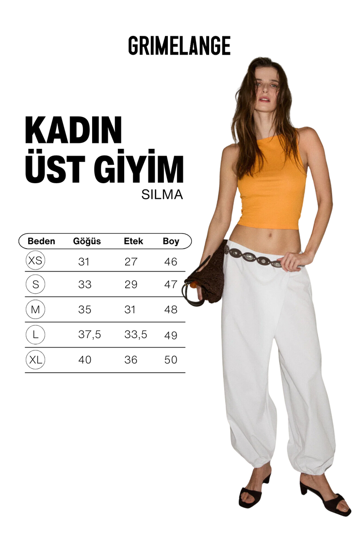 SILMA Kadın Yumuşak Ve Esnek Kumaşlı Kayık Yakalı Turuncu Bluz
