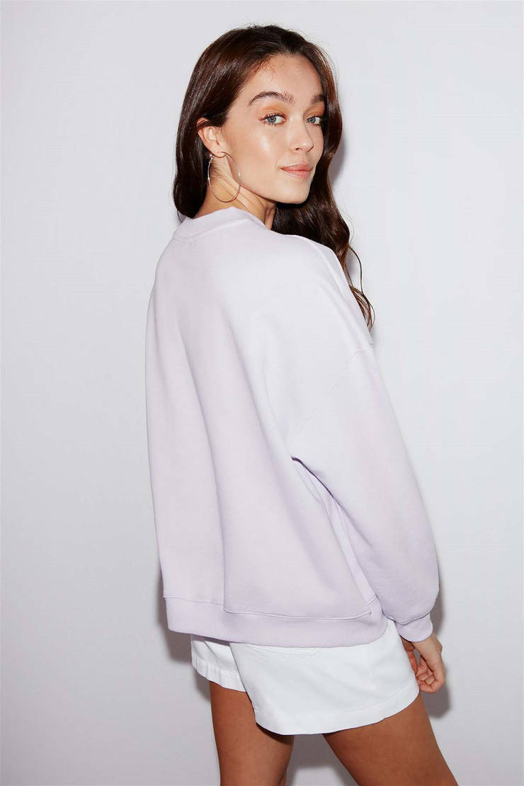 SKETCH Örme Oversize Lila  Sweatshirt
