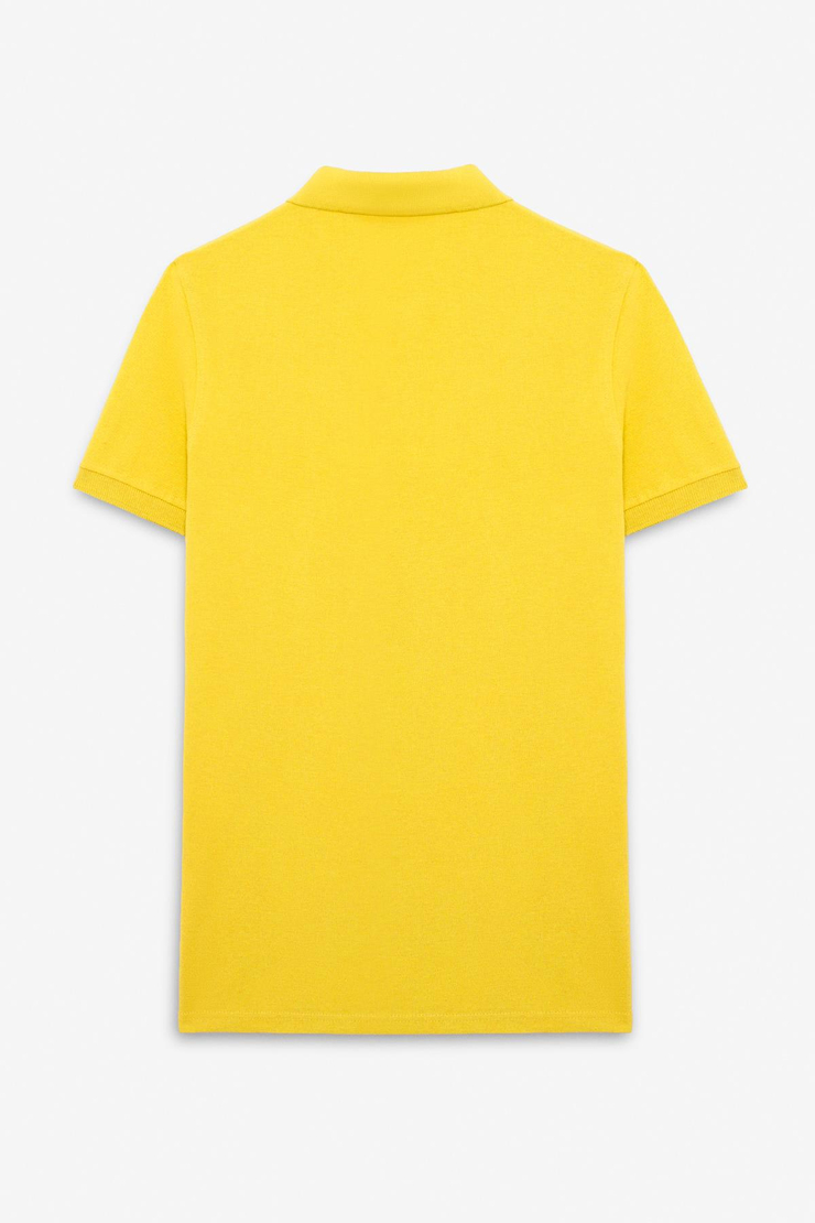 SKYLOOM Erkek %100 Pamuk Kısa Kollu Regular Fit Sarı Polo Yaka T-shirt