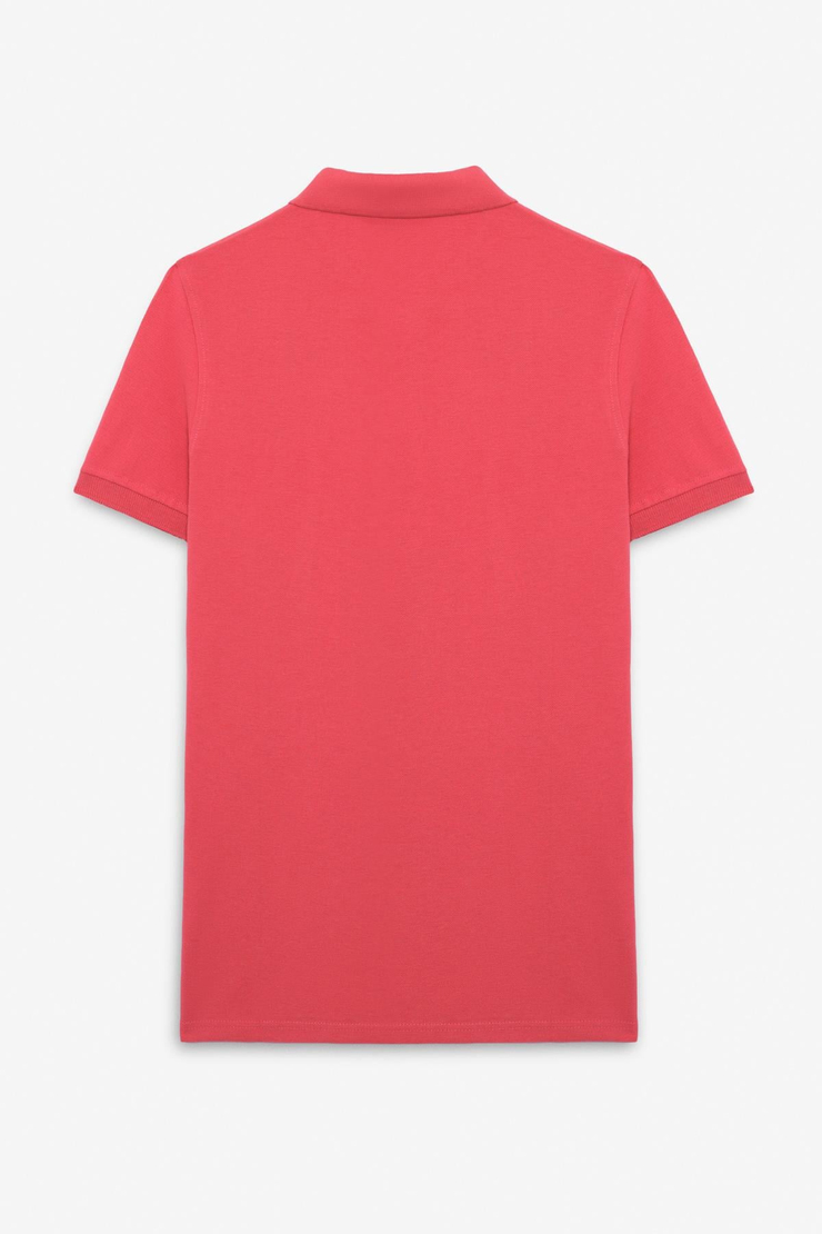 SKYLOOM Erkek %100 Pamuk Kısa Kollu Regular Fit Nar Çiçeği Polo Yaka T-shirt