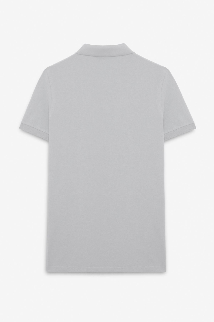 SKYLOOM Erkek %100 Pamuk Kısa Kollu Regular Fit Gri Polo Yaka T-shirt