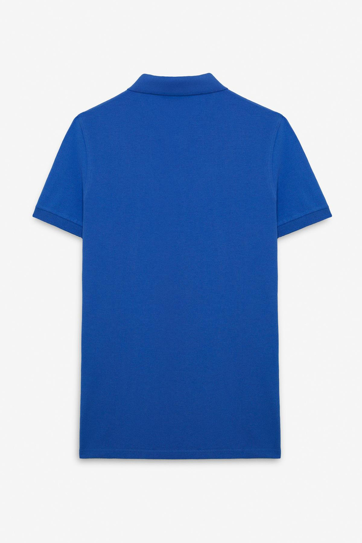 SKYLOOM Erkek %100 Pamuk Kısa Kollu Regular Fit Saks Mavi Polo Yaka T-shirt