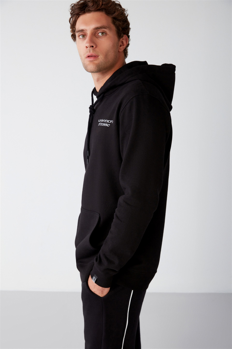 SOLAR Örme Regular Siyah  Sweatshirt