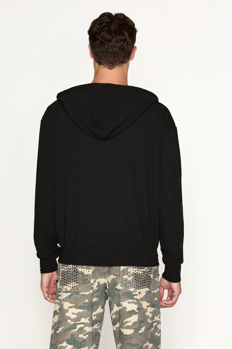 SOREN Erkek Kapüşonlu İnce Siyah Sweatshirt