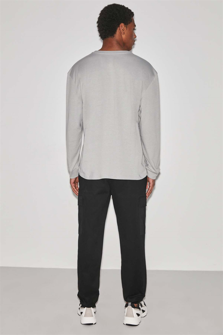 SPECIFIC Örme Comfort Fit Açık Gri  T-Shirt