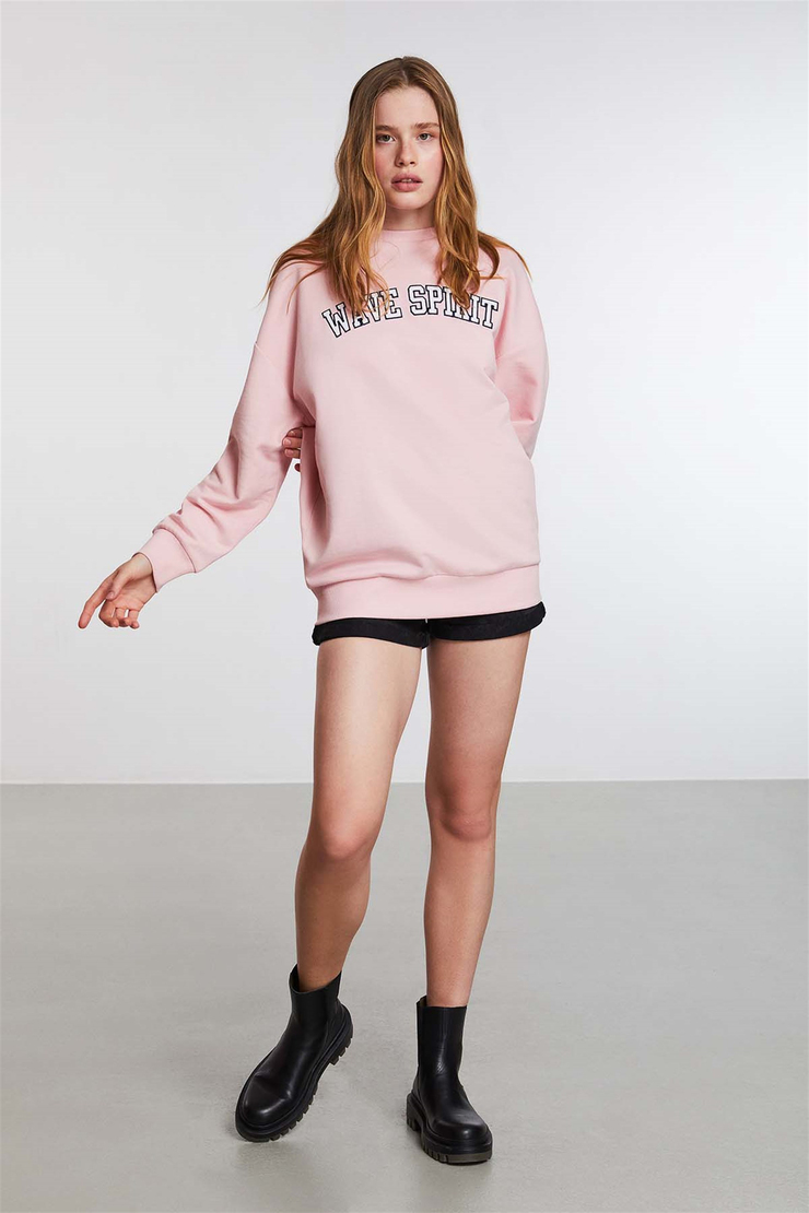SPIRIT Örme Comfort Fit Pembe  Sweatshirt