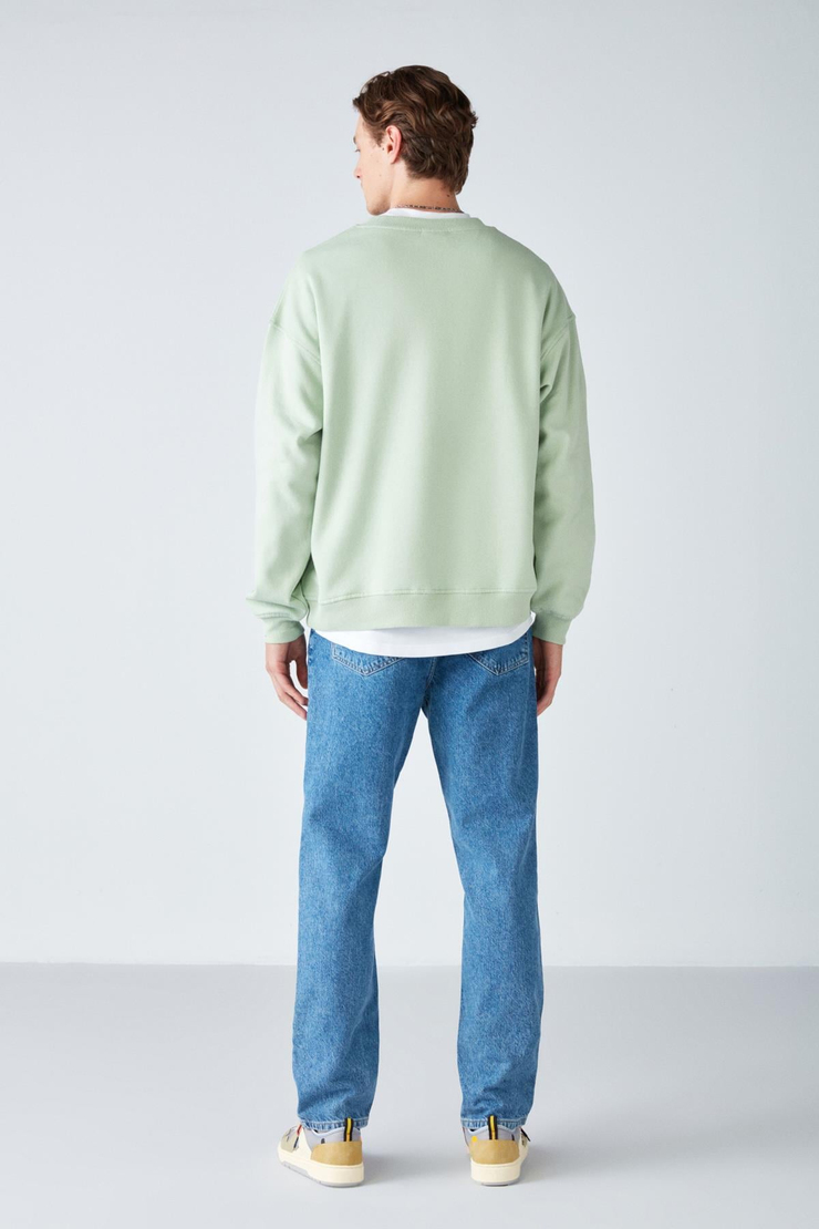 STEPHAN Relaxed Oversize Mint Yeşil  Sweatshirt