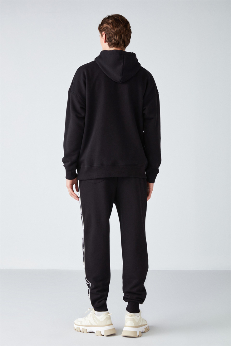 STEVE Örme Oversize Siyah  Sweatshirt