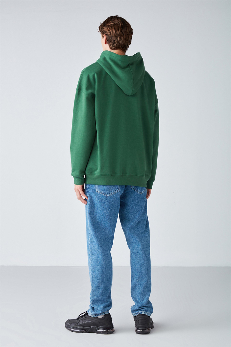 STEVE Örme Oversize Yeşil  Sweatshirt